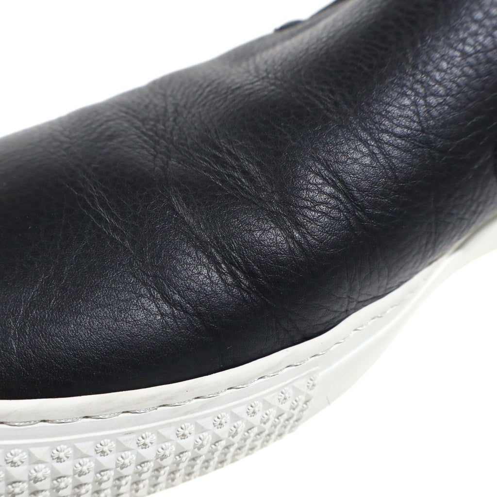 CHROME HEARTS(クロムハーツ) SLIP ON スリッポン CHプラスパッチダガー装飾レザー ローカットスニーカー ブラック/シルバー