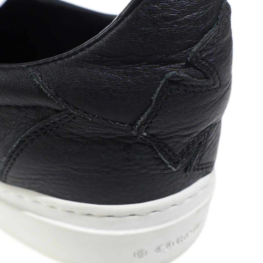 CHROME HEARTS(クロムハーツ) SLIP ON スリッポン CHプラスパッチダガー装飾レザー ローカットスニーカー ブラック/シルバー