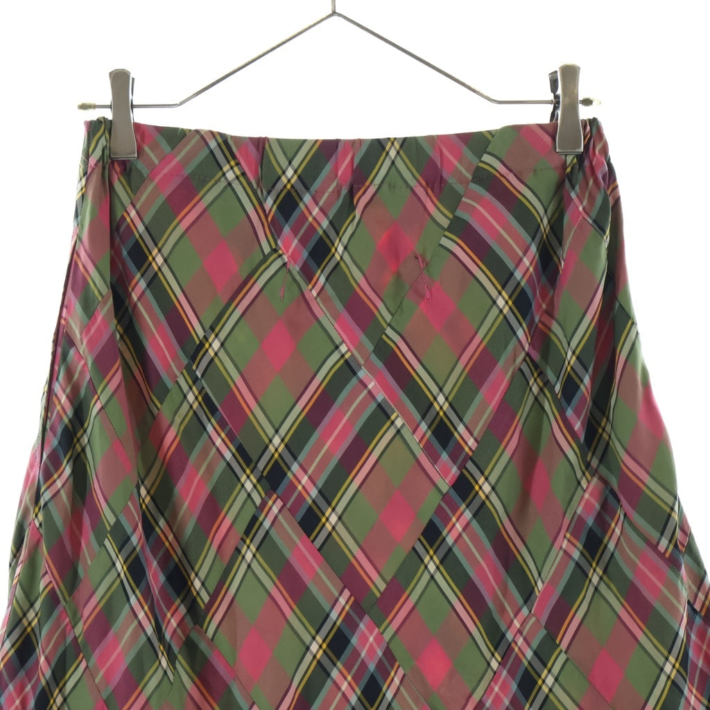 JUNYA WATANABE COMME des GARCONS(ジュンヤワタナベ コムデギャルソン) タータンチェック キュプラ スカート ピンク レディース UK-S047 AD2003