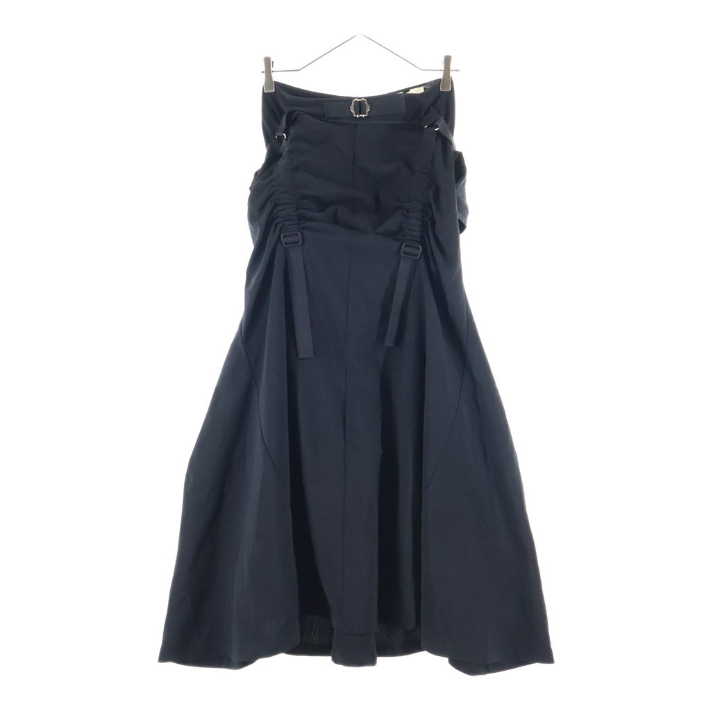 JUNYA WATANABE COMME des GARCONS(ジュンヤワタナベ コムデギャルソン) 03SS バックル シャーリング パラシュート ワンピース ブラック レディース JI-S029 AD2002