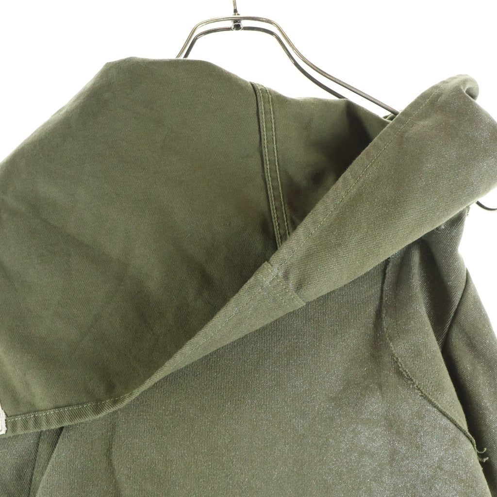 COMME des GARCONS(コムデギャルソン) 03AW ラメ加工 変形ジップ シャツ ジャケット カーキ レディース AD2003 GK-J033