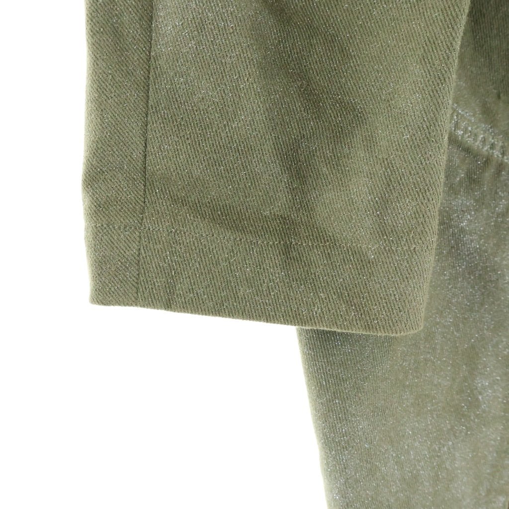 COMME des GARCONS(コムデギャルソン) 03AW ラメ加工 変形ジップ シャツ ジャケット カーキ レディース AD2003 GK-J033