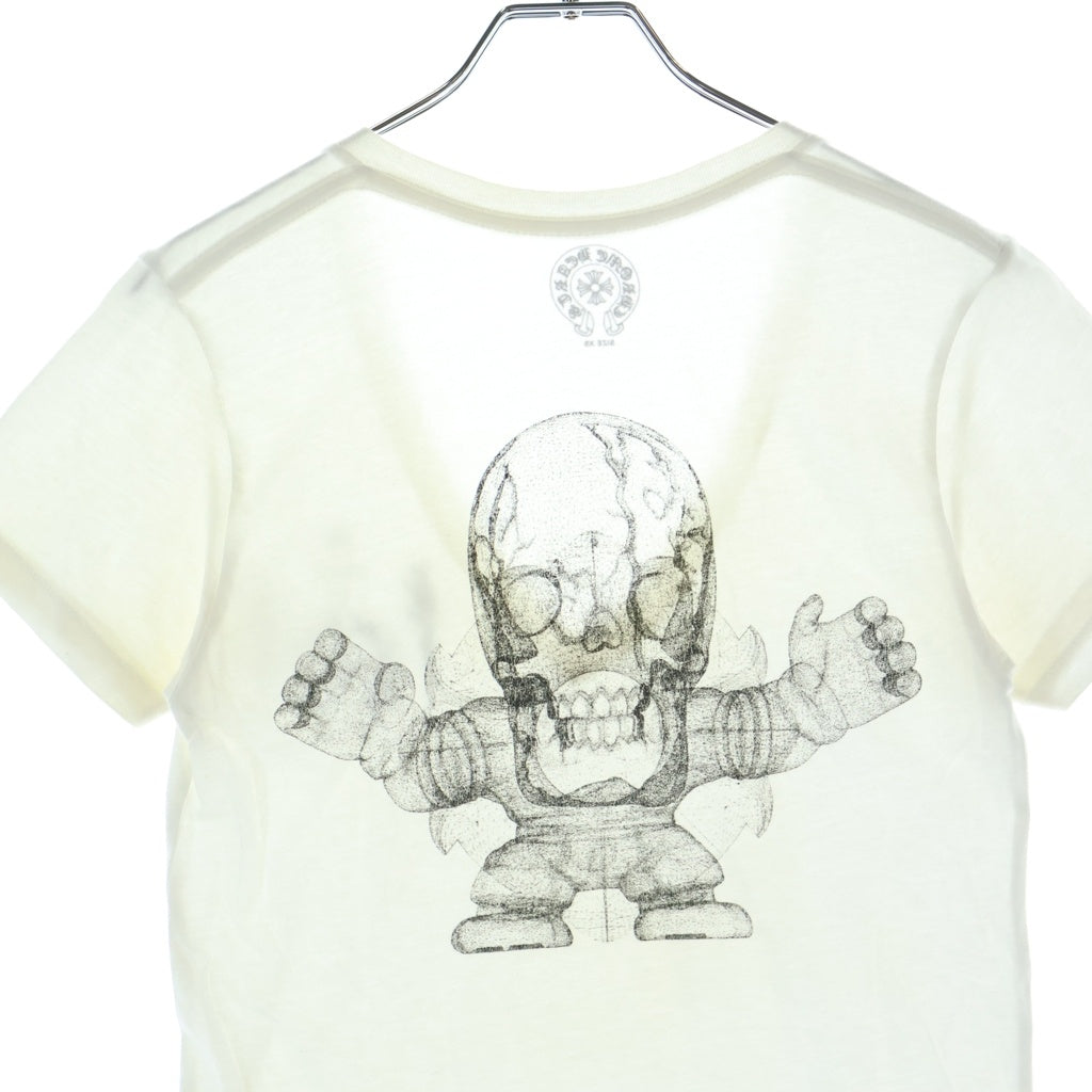 CHROME HEARTS(クロムハーツ) OLD FOTI Harris Teeter S/S TEE オールド フォティ ハリスティータ バックプリント Vネック 半袖Tシャツ カットソー ホワイト