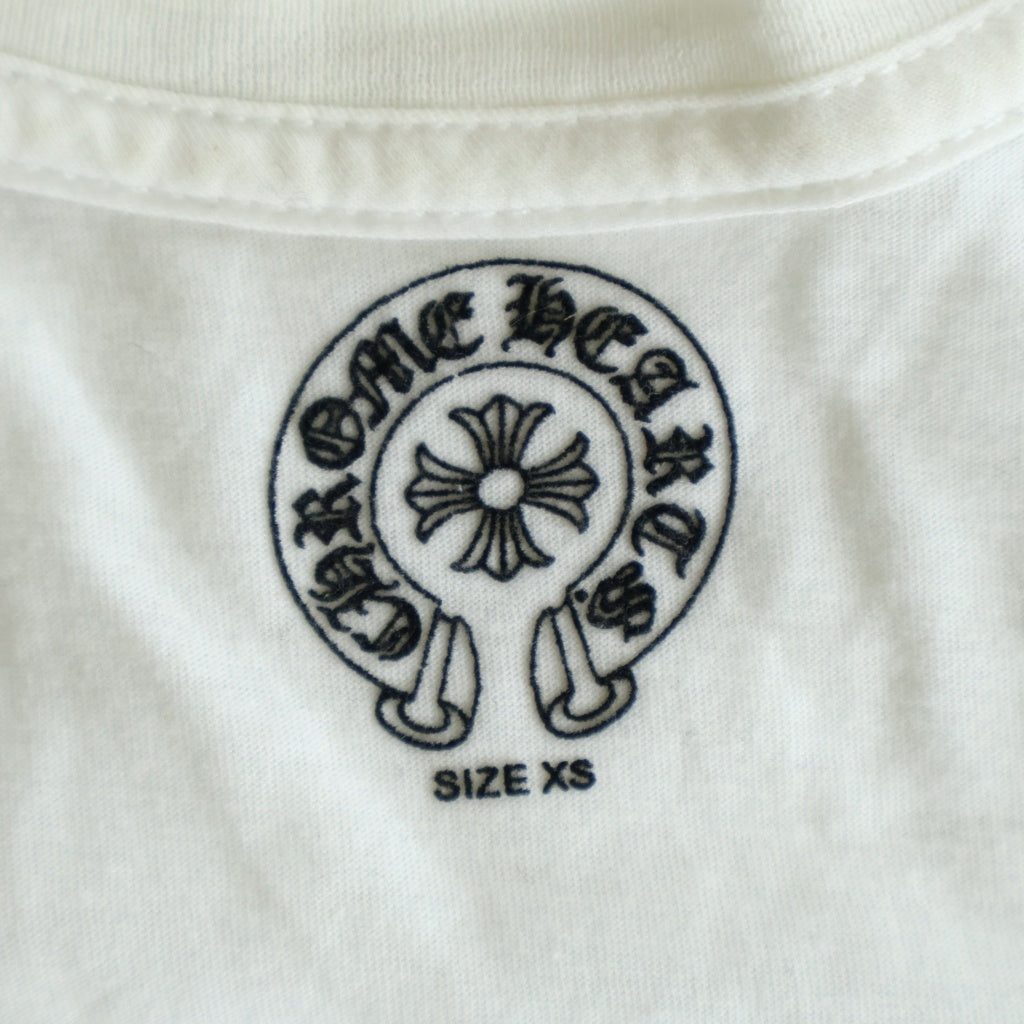 CHROME HEARTS(クロムハーツ) OLD FOTI Harris Teeter S/S TEE オールド フォティ ハリスティータ バックプリント Vネック 半袖Tシャツ カットソー ホワイト