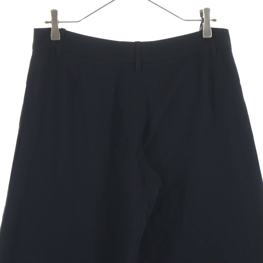 ANN DEMEULEMEESTER(アンドゥムルメステール) 本人期 レーヨン ワイドフレアパンツ ブラック レディース