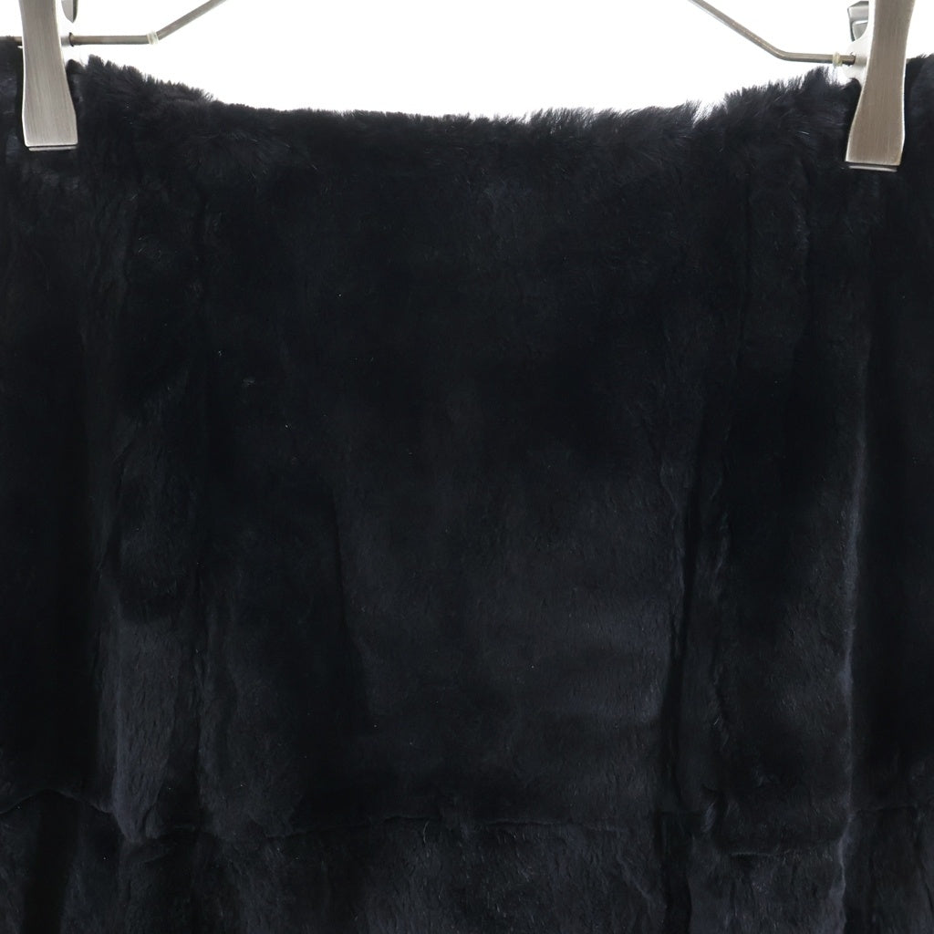 Maison Martin Margiela(メゾンマルタンマルジェラ) 90S Fur Patchwork Skirt 初期白タグ ファーパッチワーク スカート ブラック レディース