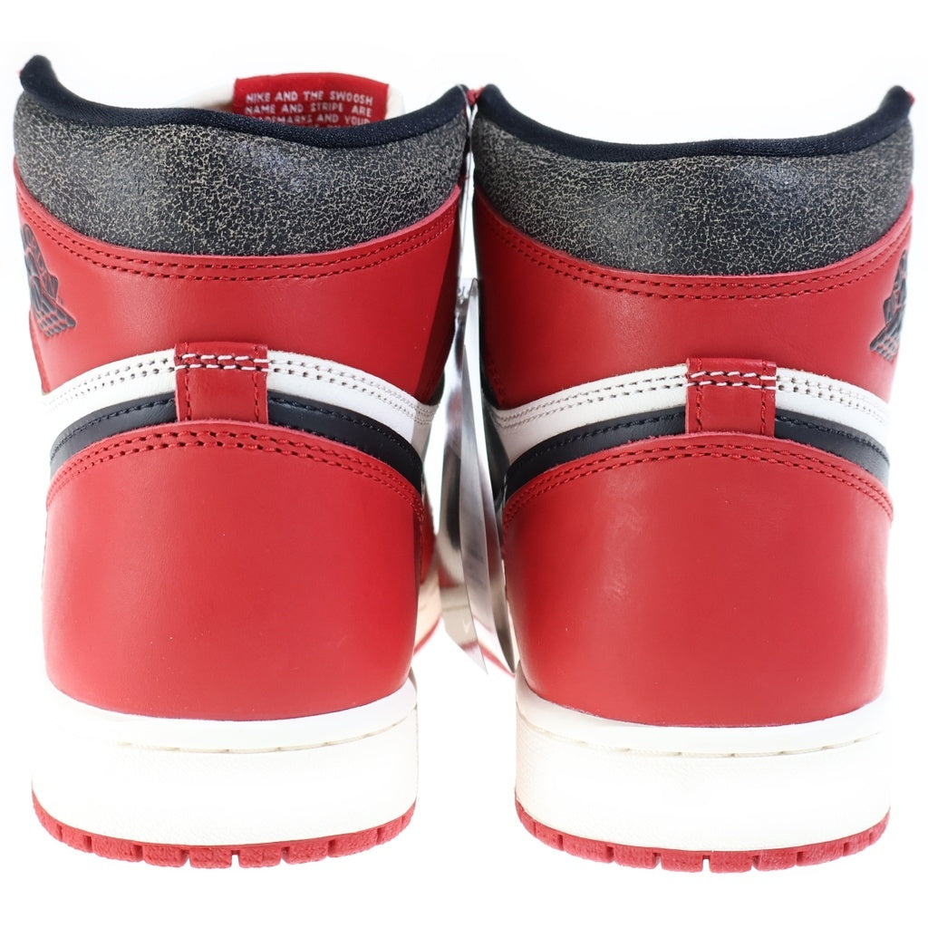 NIKE(ナイキ) AIR JORDAN1 HIGH OG エアジョーダン1 ハイカットスニーカー レッド/ホワイト US9.5/27.5cm DZ5485-612