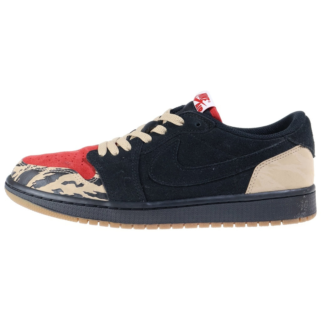 NIKE(ナイキ) ×Sole Fly AIR JORDAN 1 LOW ソールフライ エアジョーダン1 ローカットスニーカー ブラックレッド/ベージュ US9/27cm DN3400-001