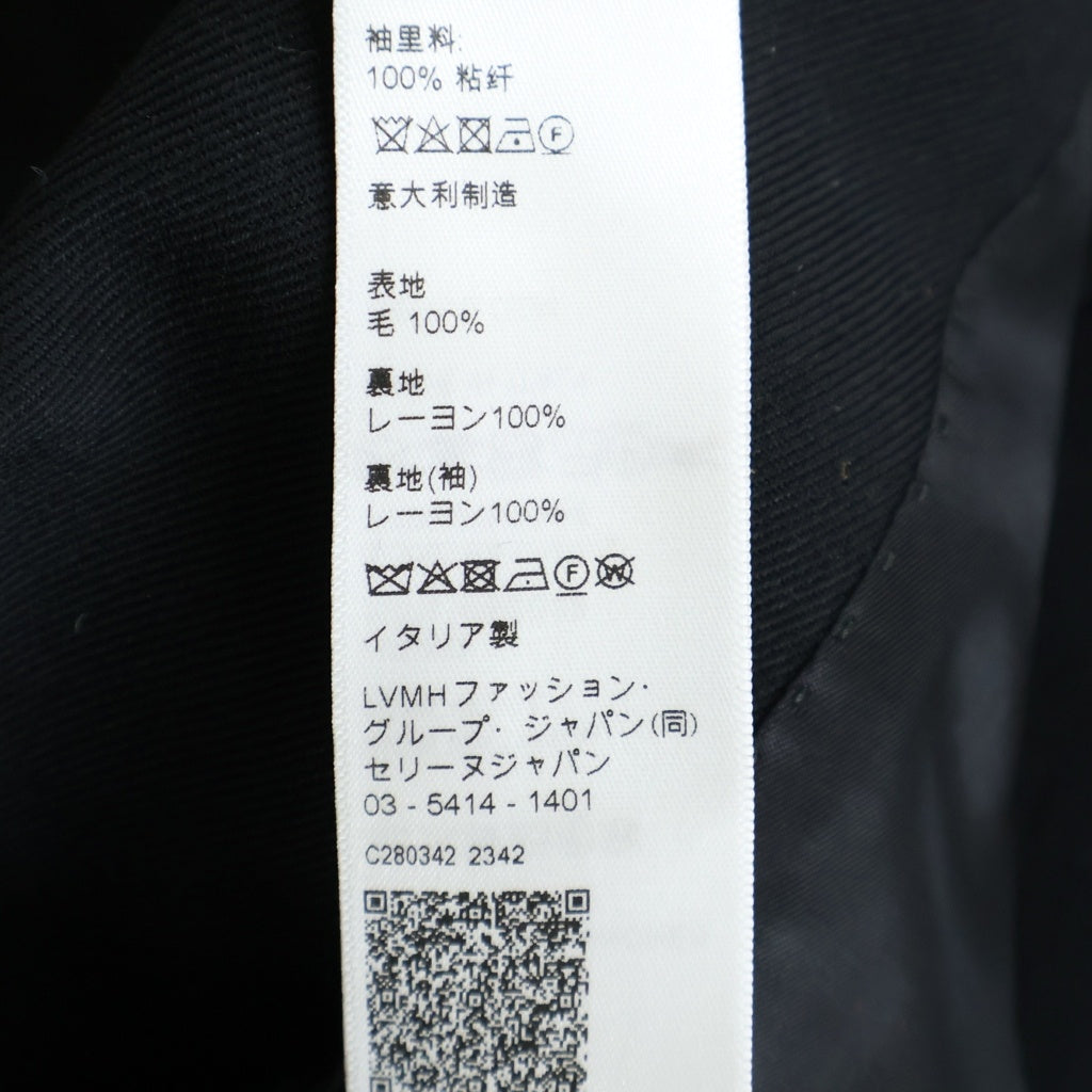 CELINE(セリーヌ) 24AW ダイアゴナルウール クラシック シングル 2B テーラードジャケットブラック 2V481092D.38NO