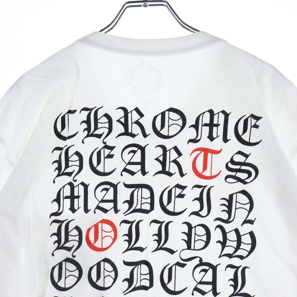 CHROME HEARTS(クロムハーツ) CH T-SHIRT 1 バック英字プリント 半袖Tシャツ ホワイト