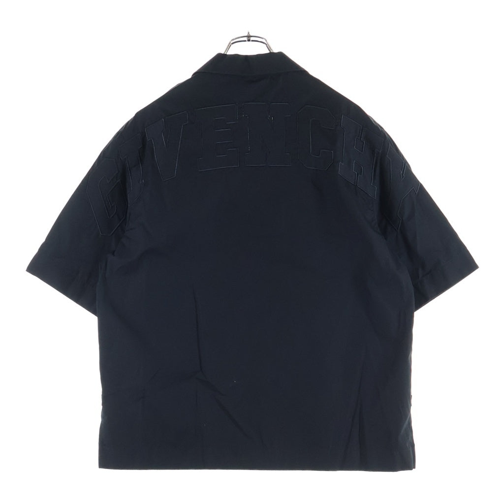 GIVENCHY(ジバンシィ) BOXY FIT S/S Shirt ボクシーフィット ショルダーロゴ刺繍 半袖シャツ ブラック BM60T51YB2