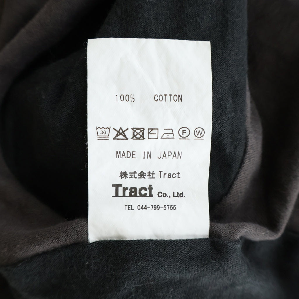 NVRFRGT(ネバーフォーゲット) PANELED HALF SLEEVE T-SHIRT パネルド ハーフ スリーブ ドッキング クルーネック 半袖カットソー Tシャツ ブラック EXC252T01