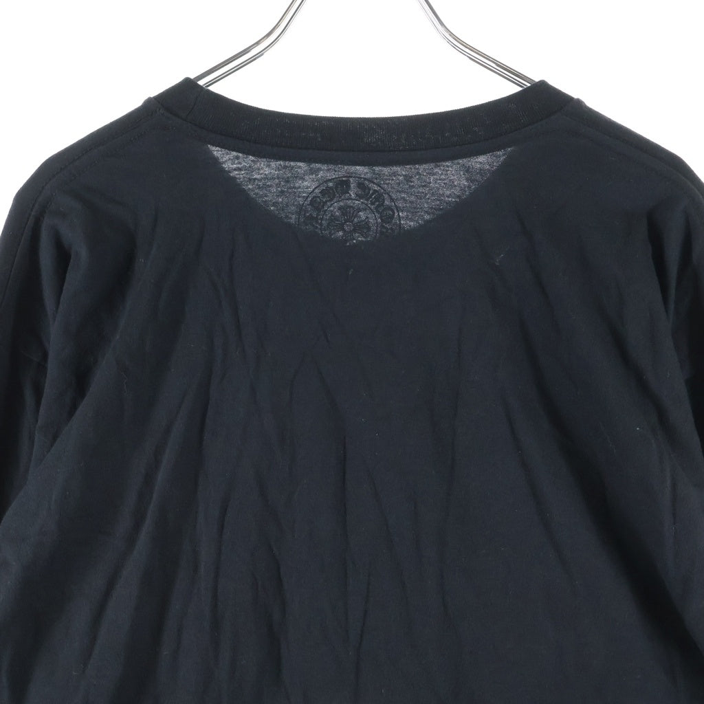 CHROME HEARTS(クロムハーツ) HORSESHOE ホースシュープリント 袖フローラルプリント クルーネック 長袖 ロングTシャツ ブラック