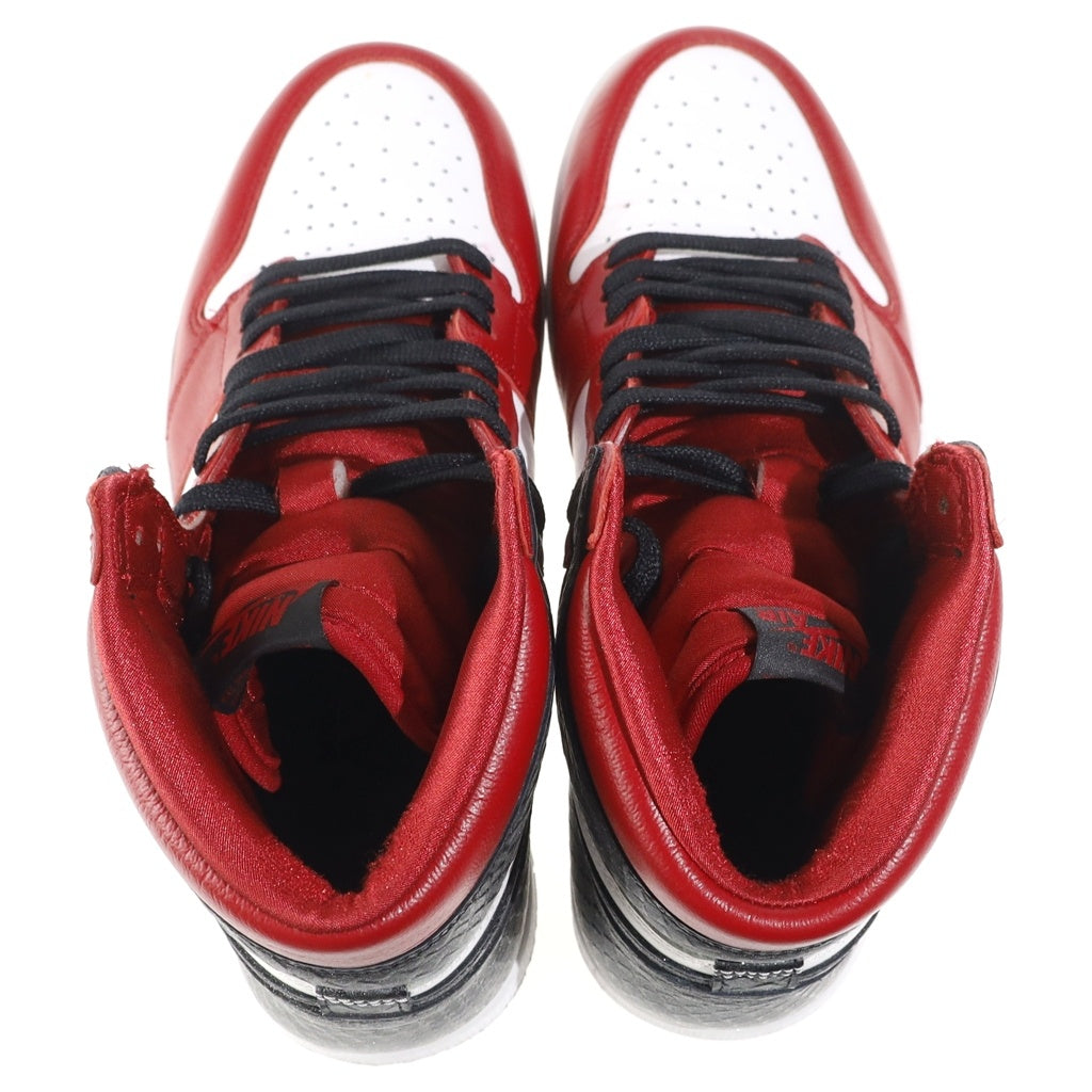 NIKE(ナイキ) WMNS AIR JORDAN 1 HIGH OG ウィメンズ エアジョーダン1 ハイカットスニーカー レッド/ホワイト/ブラック US10.5/27.5cm CD0461-601