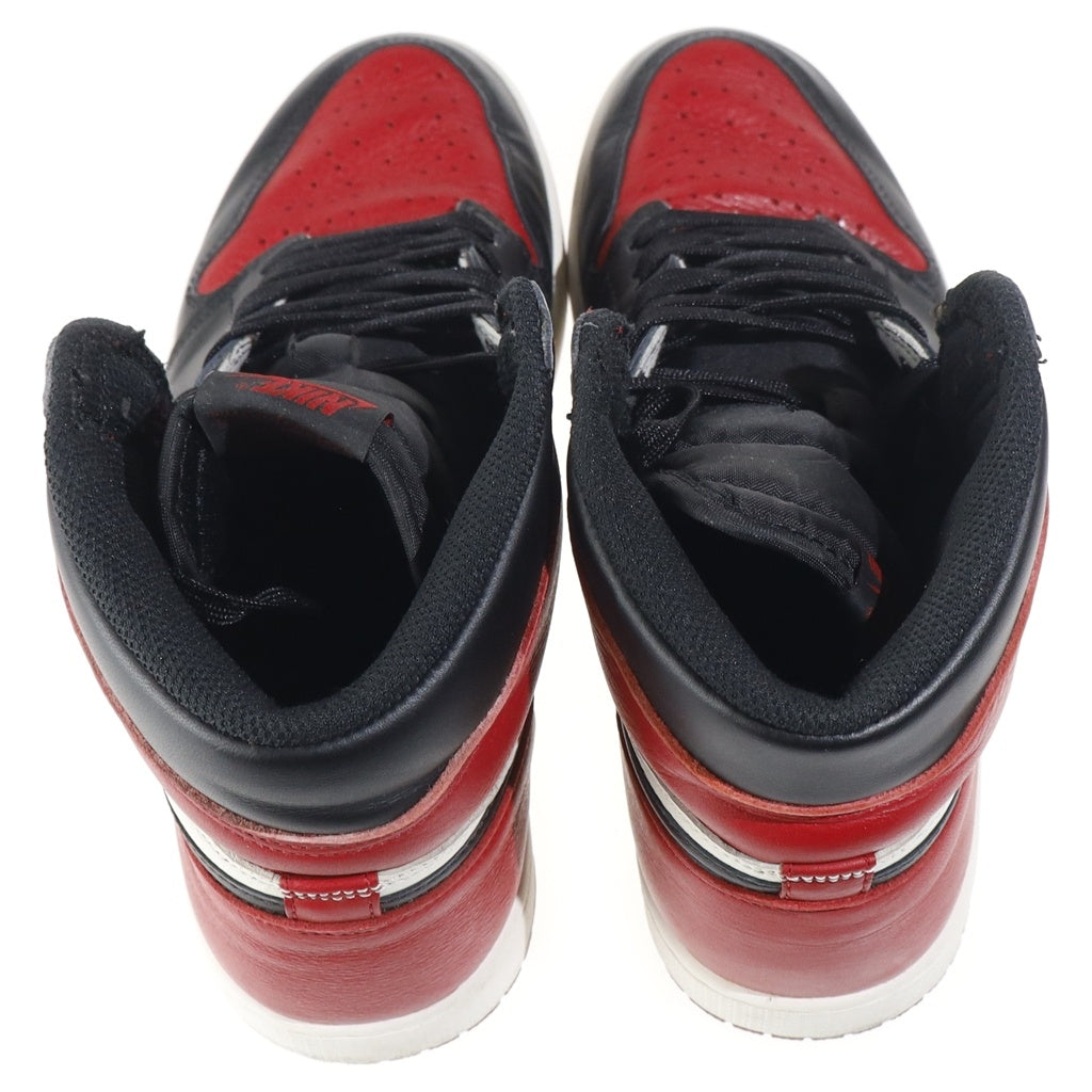 NIKE(ナイキ) AIR JORDAN 1 RETRO HIGH OG エアジョーダン1 レトロ ハイカットスニーカー レッド/ブラック/ホワイト US10/28cm 555088-610