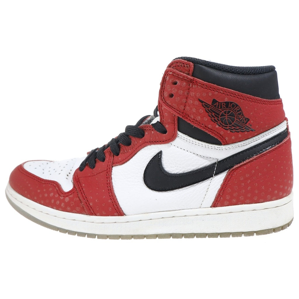 NIKE(ナイキ) ×Spiderman AIR JORDAN 1 ORIGIN STORY エアジョーダン1 オリジンストーリー レッド/ホワイト US10/28cm 555088-602