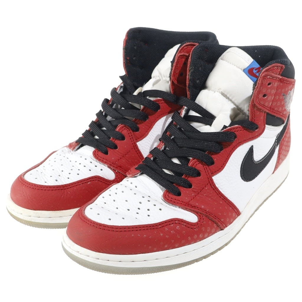 NIKE(ナイキ) ×Spiderman AIR JORDAN 1 ORIGIN STORY エアジョーダン1 オリジンストーリー レッド/ホワイト US10/28cm 555088-602