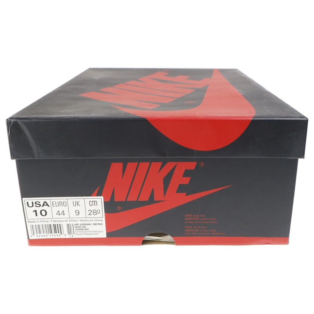NIKE(ナイキ) ×Spiderman AIR JORDAN 1 ORIGIN STORY エアジョーダン1 オリジンストーリー レッド/ホワイト US10/28cm 555088-602