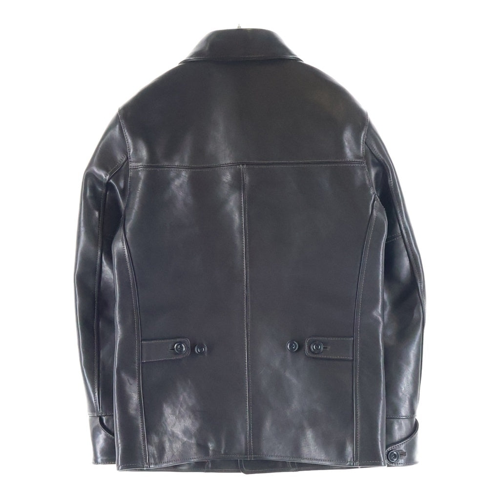Y'2 LEATHER(ワイツーレザー) ECO HORSE エコホース 30S カーコート シングルボタンフライ レザー ライダースジャケット ブラック EC-86