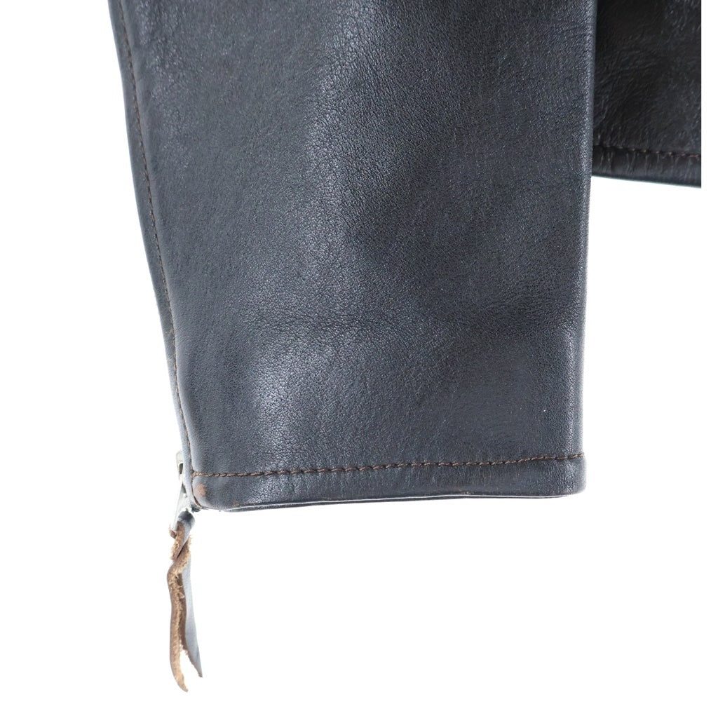 Y'2 LEATHER(ワイツーレザー) VINTAGE HORSE D-POCKET DOUBLE RIDERS ダブルライダース ジップアップ ホースレザー ジャケット ブラック HR-55