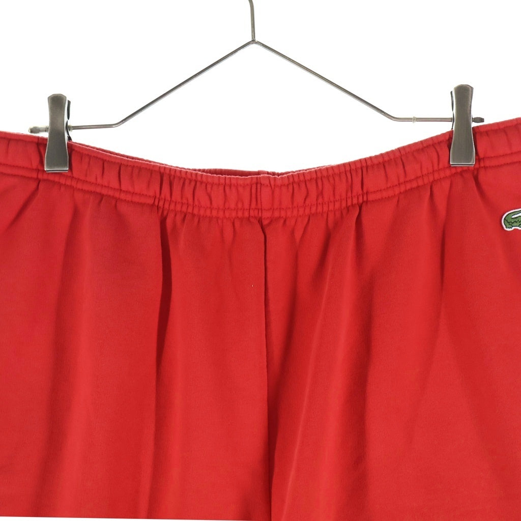 SUPREME(シュプリーム) 19AW ×LACOSTE Logo Panel Sweatshort ラコステ ロゴ パネル スウェットショートパンツ ハーフパンツ レッド/ホワイト