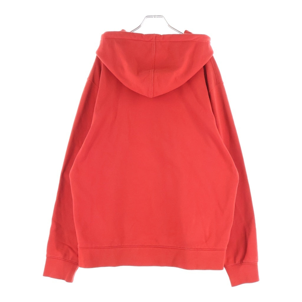SUPREME(シュプリーム) 19AW ×LACOSTE Logo Panel Hooded Sweatshirt ラコステ ロゴ パネル フーデッド スウェットシャツ プルオーバーパーカー レッド/ホワイト