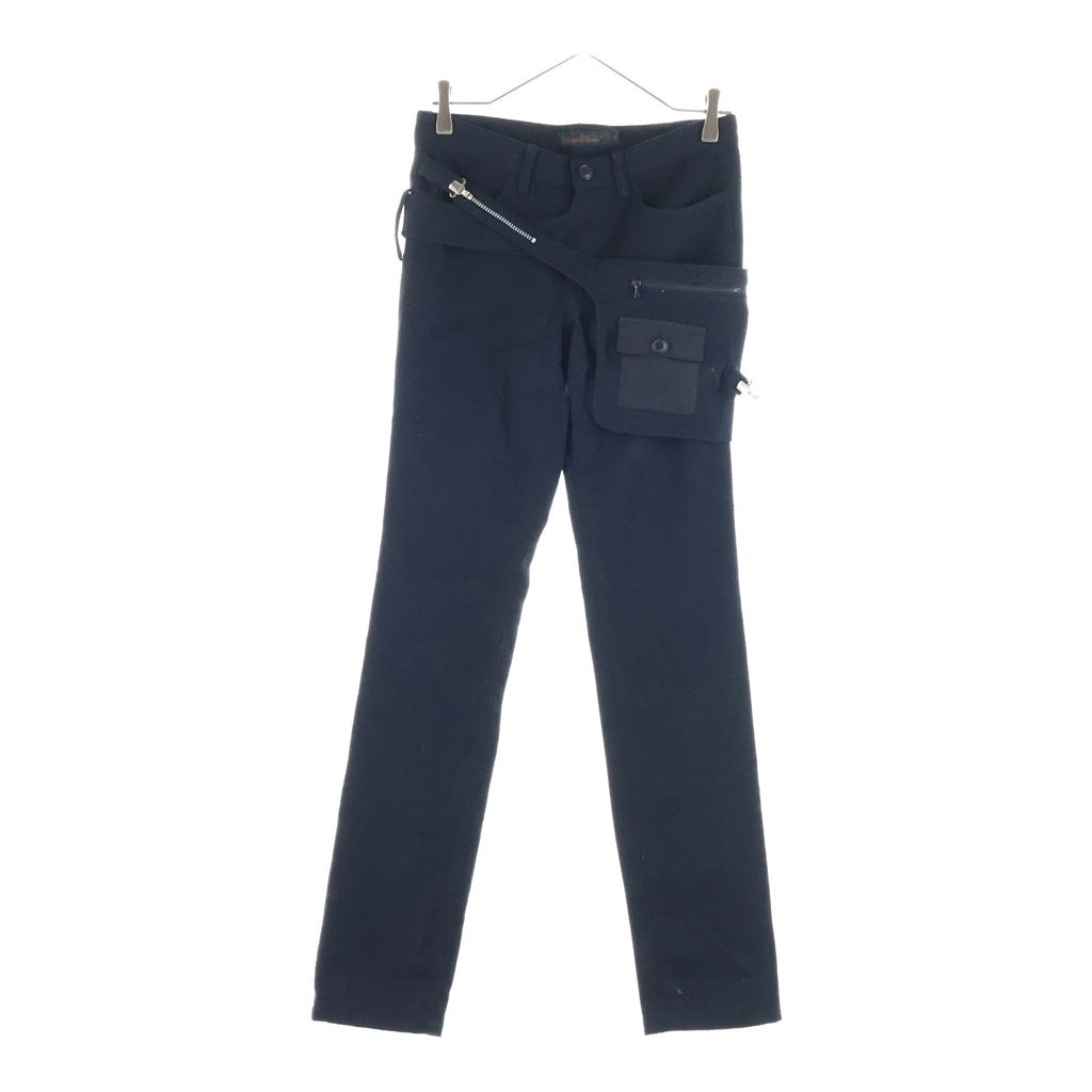 UNDERCOVER(アンダーカバー) 06AW GURUGURU期 ポーチ付き 再構築 ウール テーパードパンツ ブラック 6A39-P5