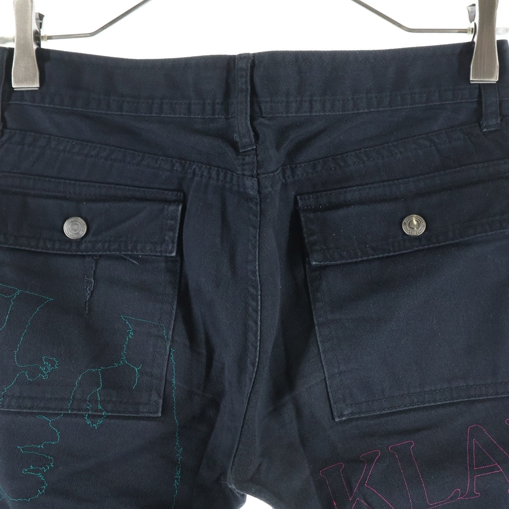 UNDERCOVER(アンダーカバー) 06SS T期 Klaus 刺繍 ブーツカットパンツ ブラック 6S42-P13