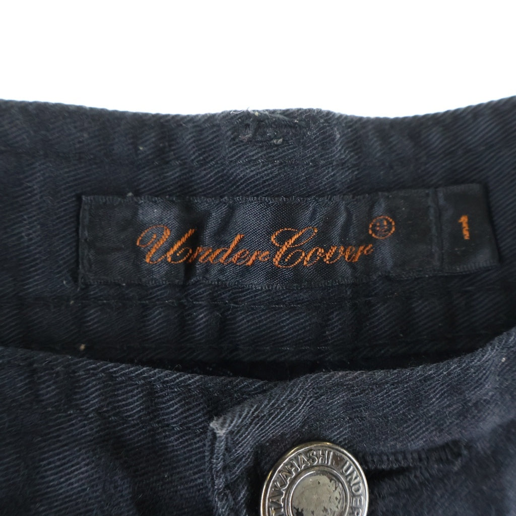 UNDERCOVER(アンダーカバー) 06SS T期 Klaus 刺繍 ブーツカットパンツ ブラック 6S42-P13