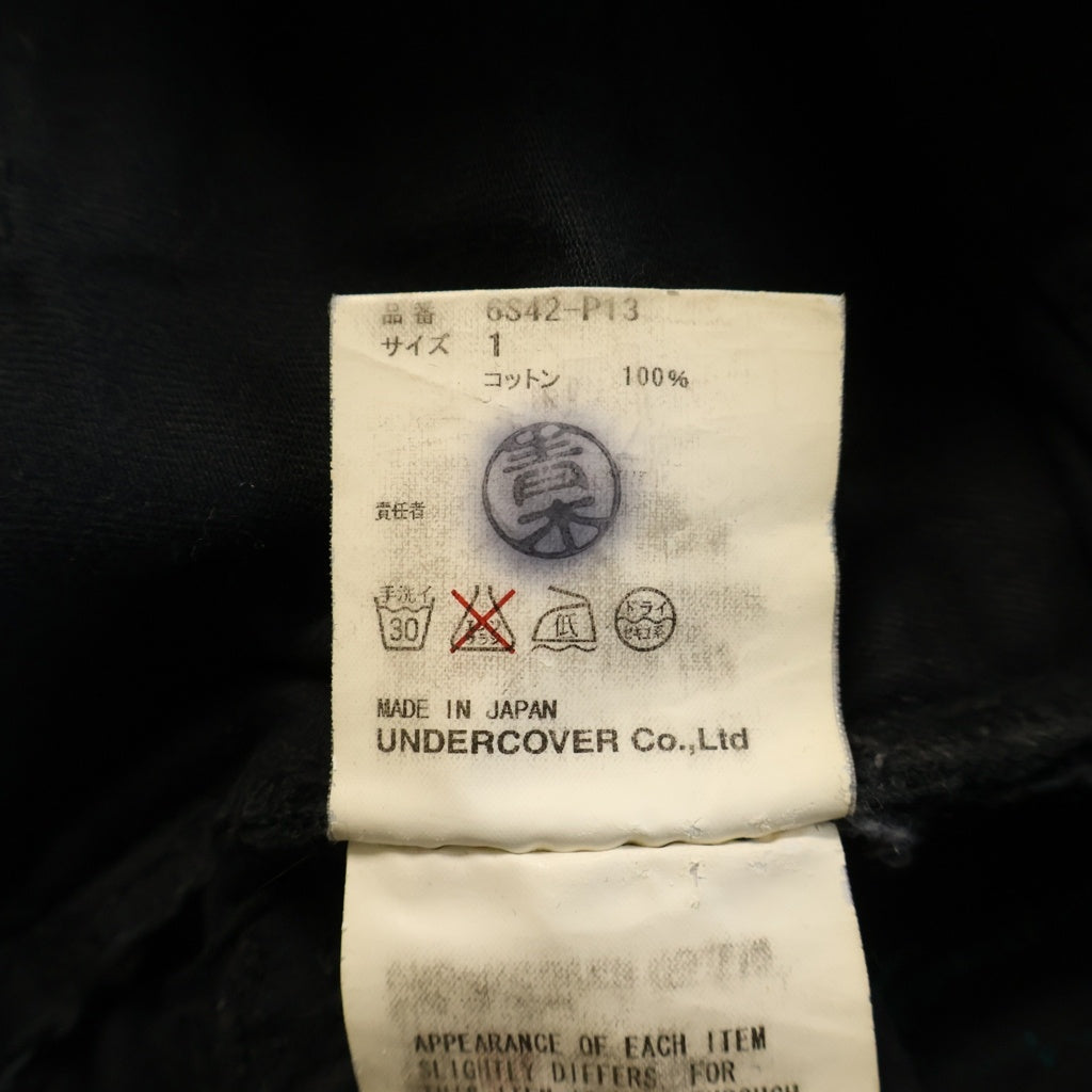 UNDERCOVER(アンダーカバー) 06SS T期 Klaus 刺繍 ブーツカットパンツ ブラック 6S42-P13