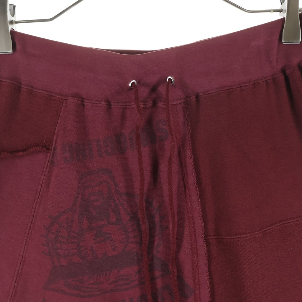 UNDERCOVER(アンダーカバー) 03AW PEPERDOLL期 再構築 スウェット スカート バーガンディ レディース