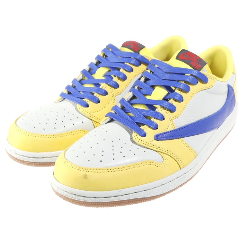 NIKE(ナイキ) ×TRAVIS SCOTT WMNS AIR JORDAN 1 RETRO LOW OG CANARY トラヴィススコット ウィメンズ エアジョーダン1 ローカットスニーカー イエロー US10.5/30cm DZ4137-700