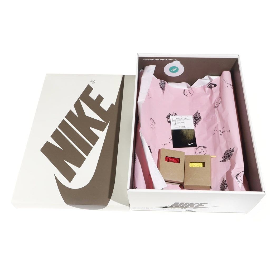 NIKE(ナイキ) ×TRAVIS SCOTT WMNS AIR JORDAN 1 RETRO LOW OG CANARY トラヴィススコット ウィメンズ エアジョーダン1 ローカットスニーカー イエロー US10.5/30cm DZ4137-700