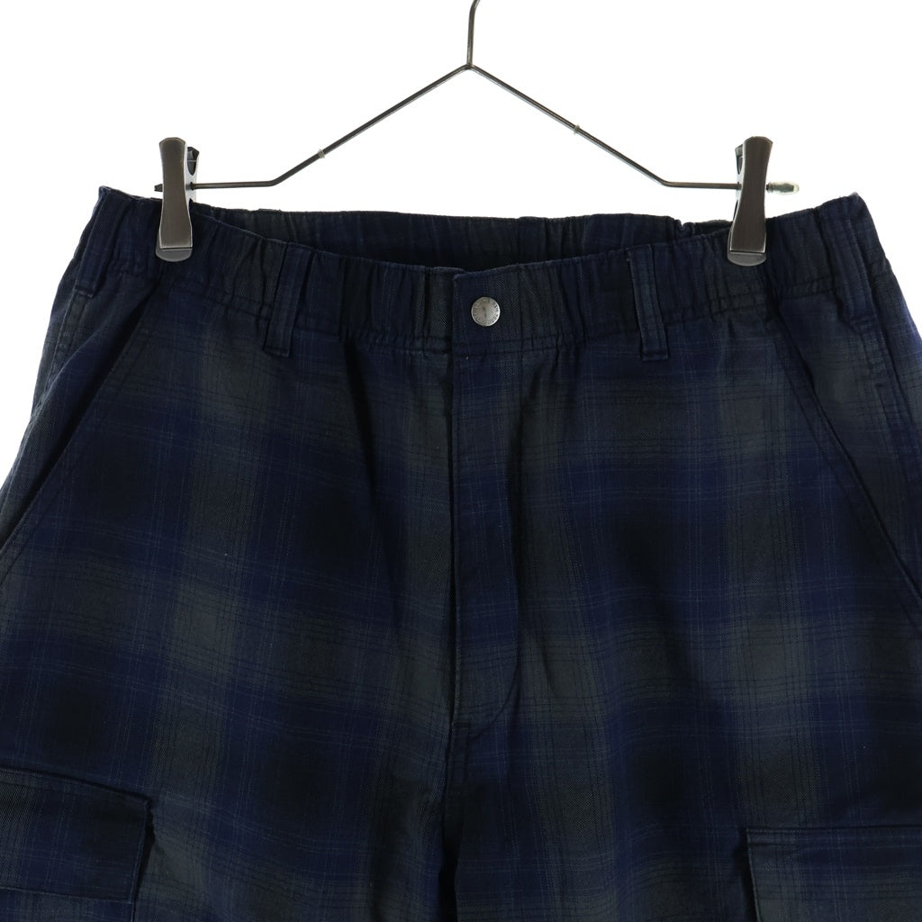 SUPREME(シュプリーム) 25SS Shodow Plaid Cargo Short シャドウ プレイド カーゴ ショートパンツ ネイビー/グリーン