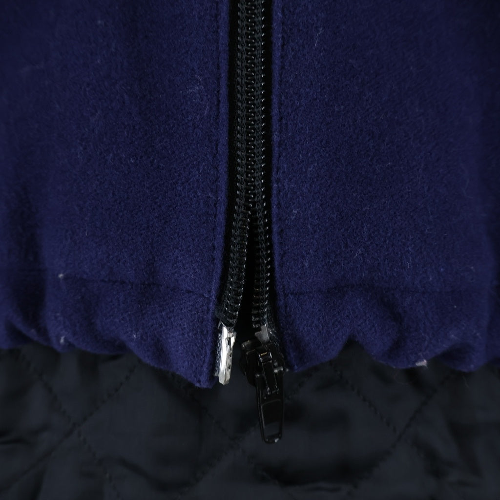 BALENCIAGA(バレンシアガ) 18AW FLEECE TRACK SUIT JACKET ロゴ刺繍デザイン ウール ジップアップ フリースブルゾン ブラウン/ブルー/ブラック 534315 TBU14
