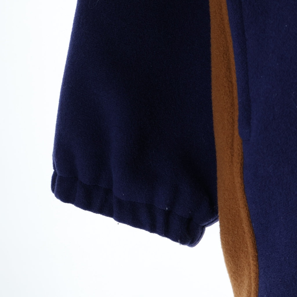 BALENCIAGA(バレンシアガ) 18AW FLEECE TRACK SUIT JACKET ロゴ刺繍デザイン ウール ジップアップ フリースブルゾン ブラウン/ブルー/ブラック 534315 TBU14