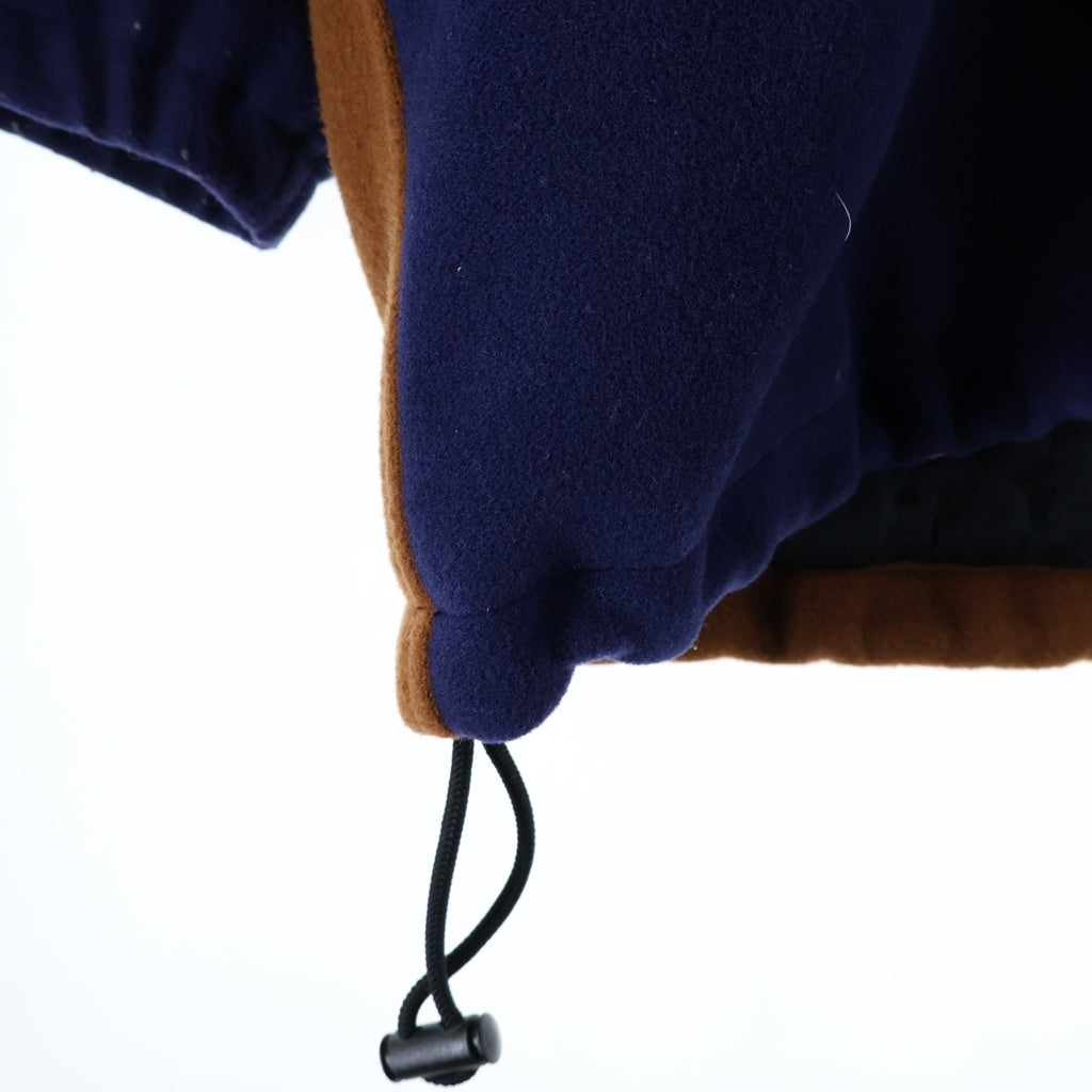 BALENCIAGA(バレンシアガ) 18AW FLEECE TRACK SUIT JACKET ロゴ刺繍デザイン ウール ジップアップ フリースブルゾン ブラウン/ブルー/ブラック 534315 TBU14