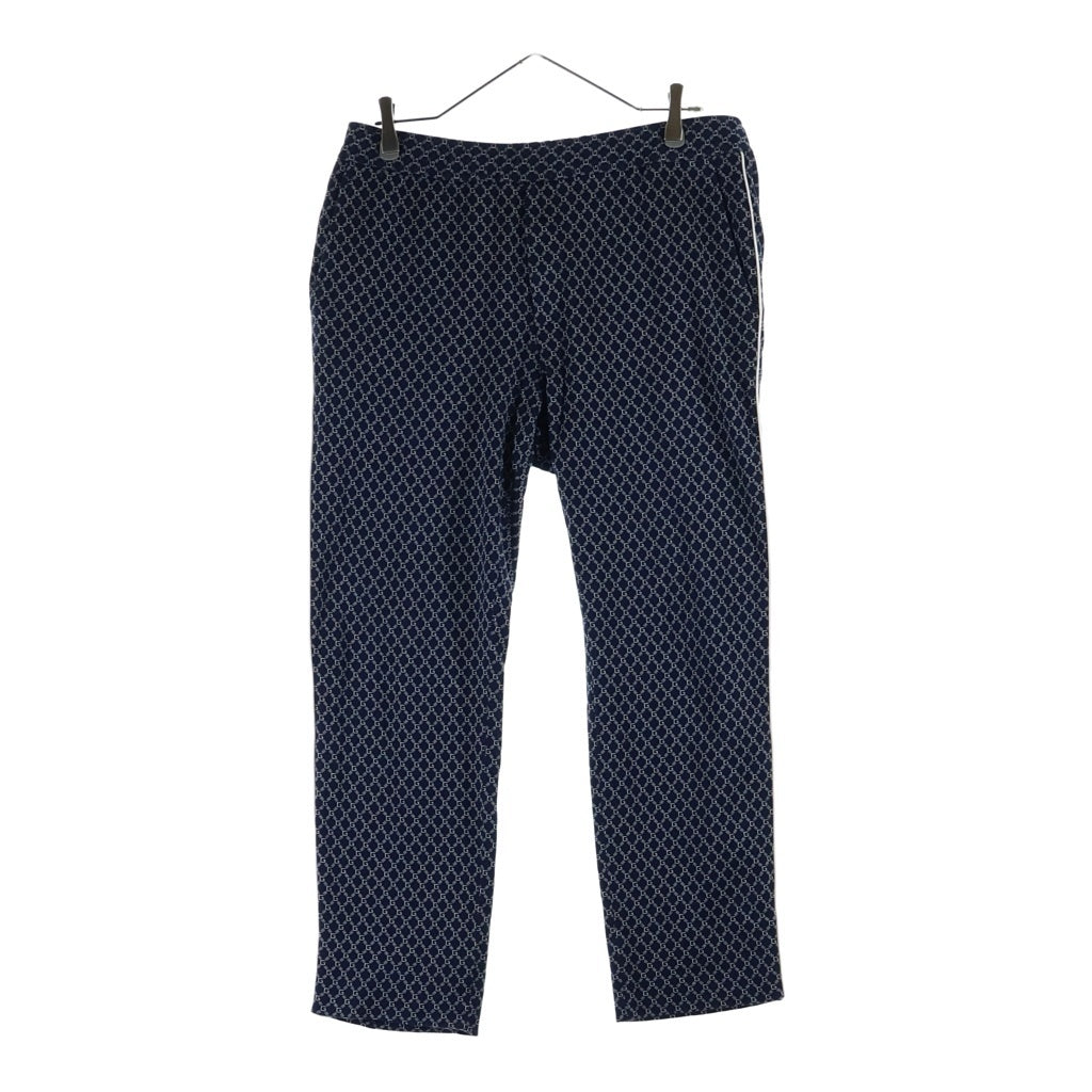 GUCCI(グッチ) 19SS G FRAMES JERSEY JOGGING PANT GG総柄デザイン ジョギング イージー パンツ ネイビー 552578 ZAAEO