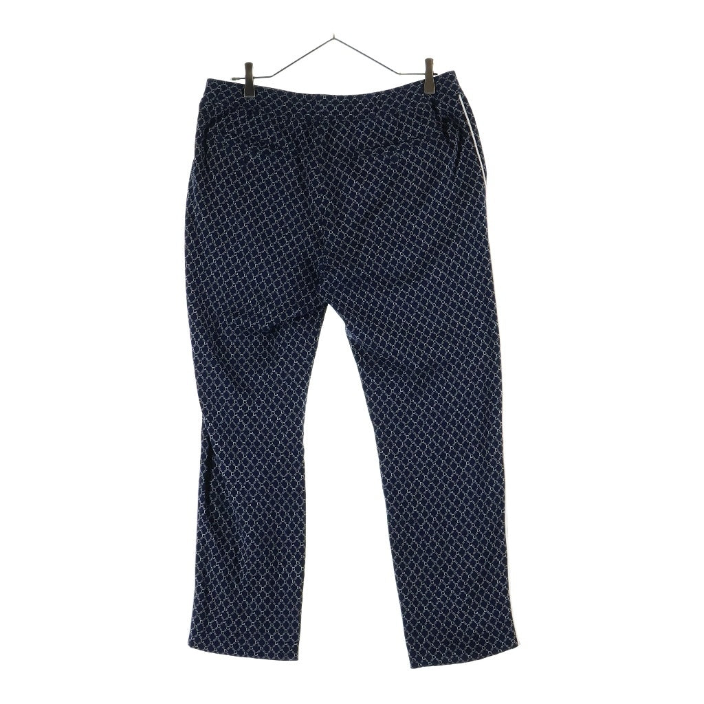 GUCCI(グッチ) 19SS G FRAMES JERSEY JOGGING PANT GG総柄デザイン ジョギング イージー パンツ ネイビー 552578 ZAAEO
