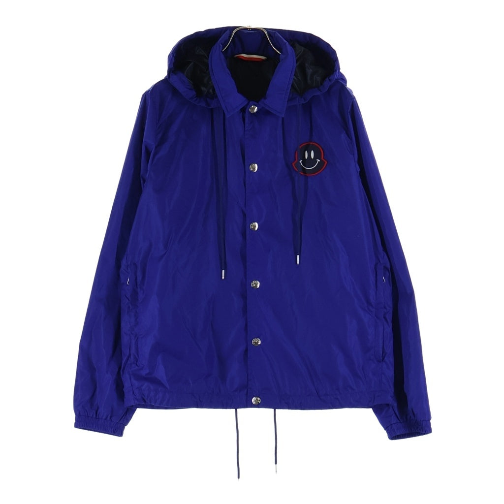 MONCLER(モンクレール) 18SS パッチデザイン ナイロン ジップアップ フーデッド ジャケット ブルー D10914111305 54155