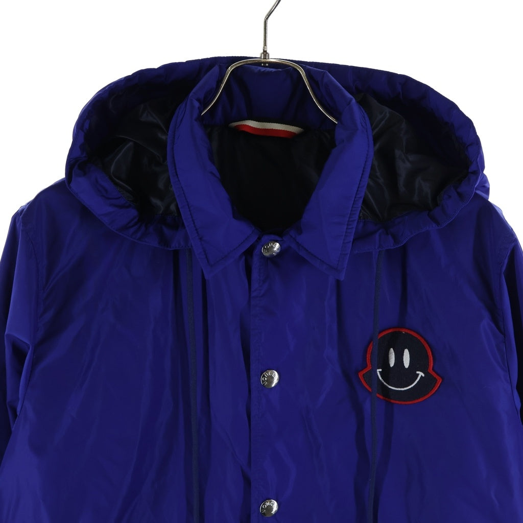 MONCLER(モンクレール) 18SS パッチデザイン ナイロン ジップアップ フーデッド ジャケット ブルー D10914111305 54155