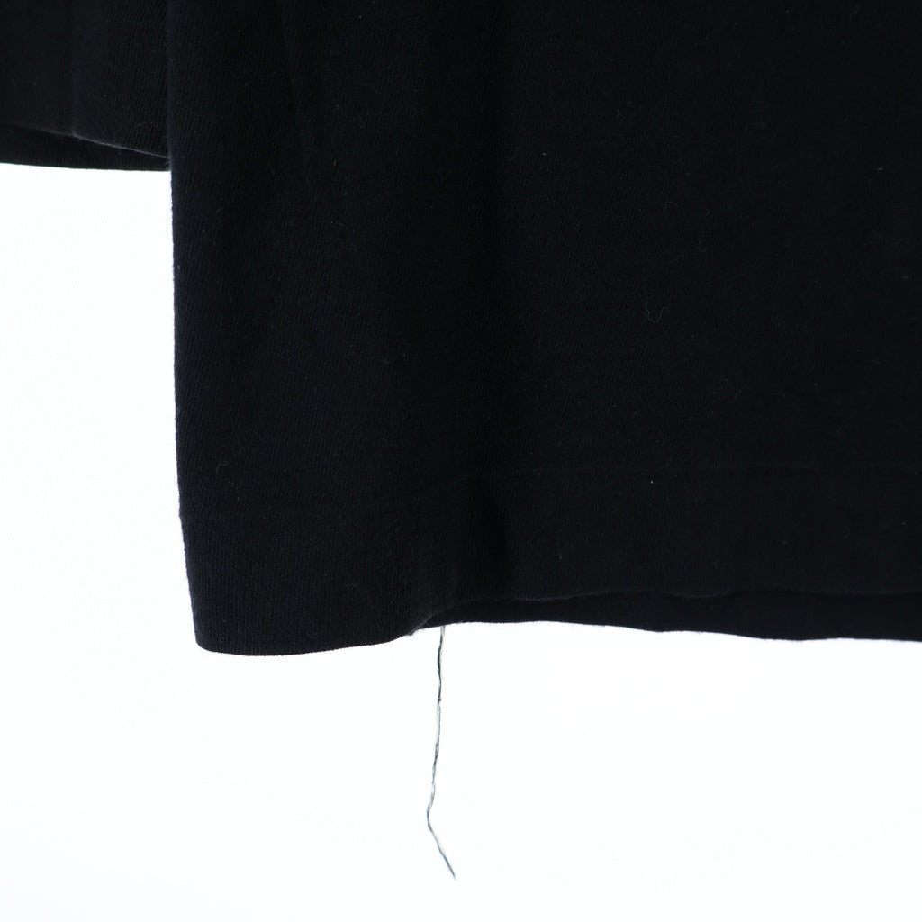 Yohji Yamamoto POUR HOMME(ヨウジヤマモト プールオム) 19SS パッチデザイン クルー ネック 長袖Tシャツ カットソー ブラック HH-T90-880