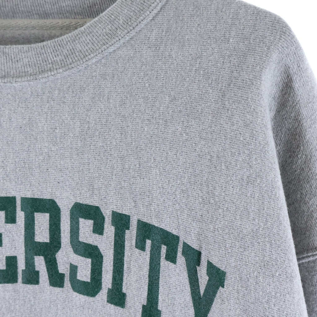 CHAMPION(チャンピオン) 90s Vintage Original Reverse Weave オリジナル リバース ウィーブ カレッジロゴ ノースダコタ大学 クルーネック スウェットトレーナー グレー