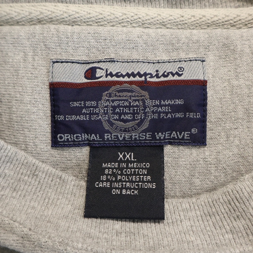 CHAMPION(チャンピオン) 90s Vintage Original Reverse Weave オリジナル リバース ウィーブ カレッジロゴ ノースダコタ大学 クルーネック スウェットトレーナー グレー