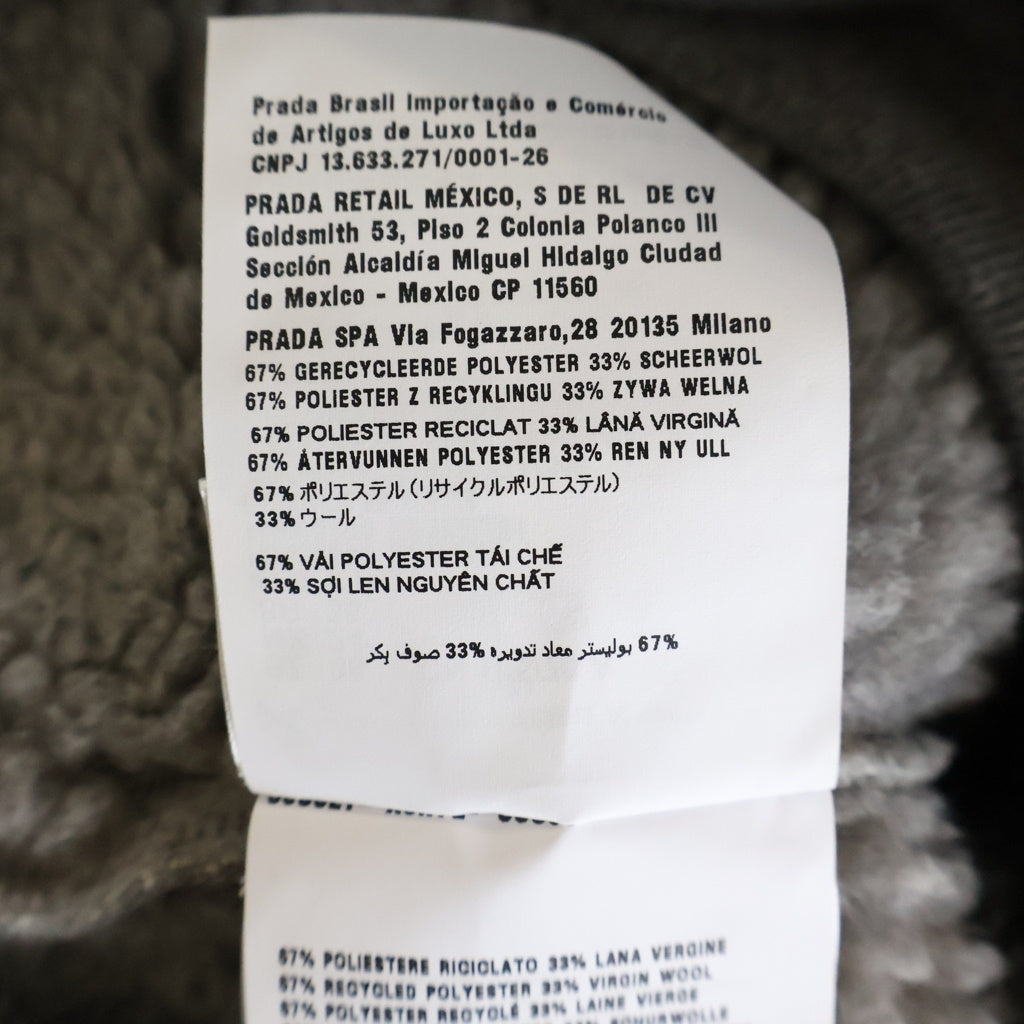 miumiu(ミュウミュウ) Fleece Zip Hoodie フリースジップフーディー パーカー グレー S000 ML1433 000