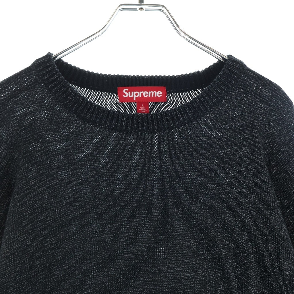 SUPREME(シュプリーム) 24SS Reflective Sweater リフレクティブ セーター ブラック