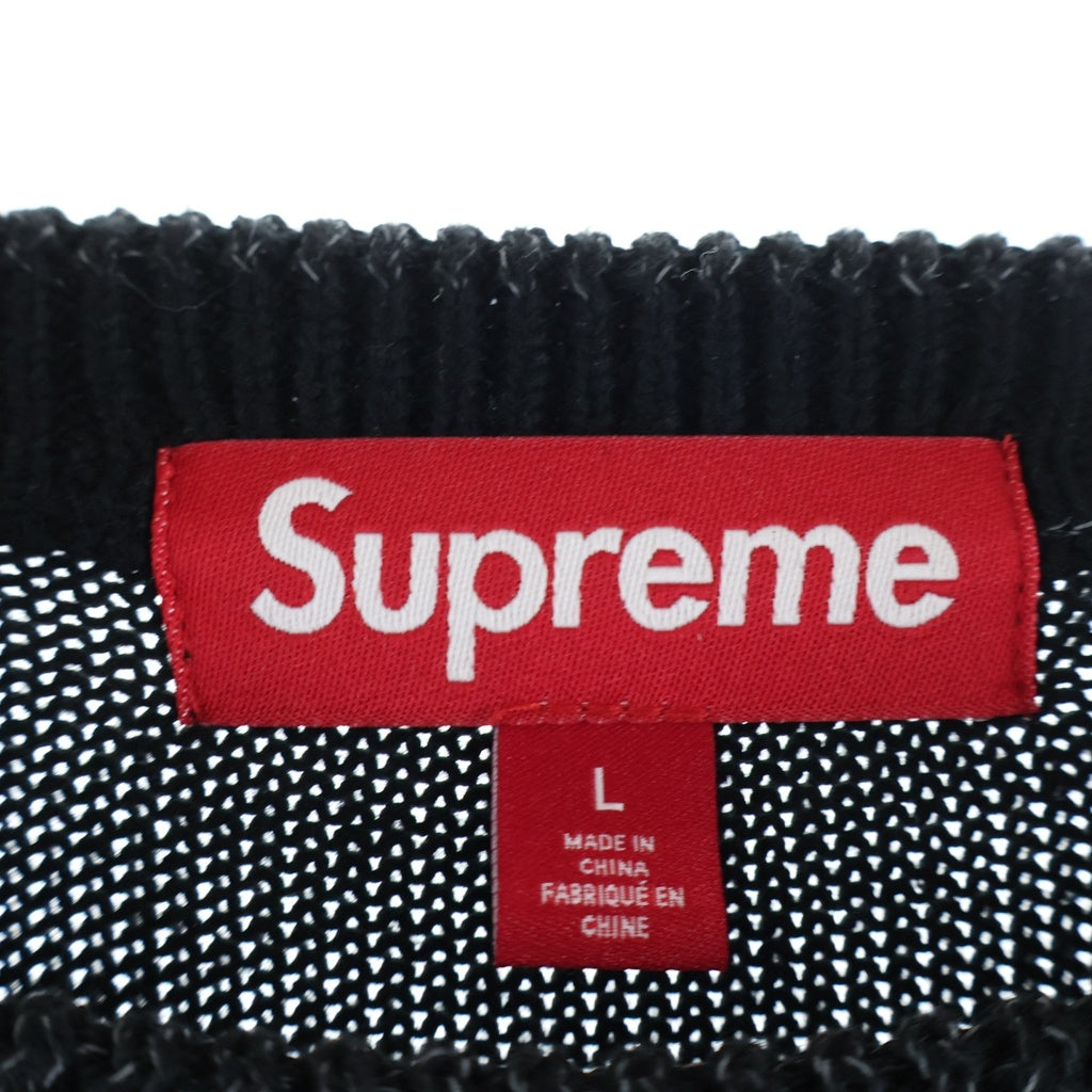 SUPREME(シュプリーム) 24SS Reflective Sweater リフレクティブ セーター ブラック