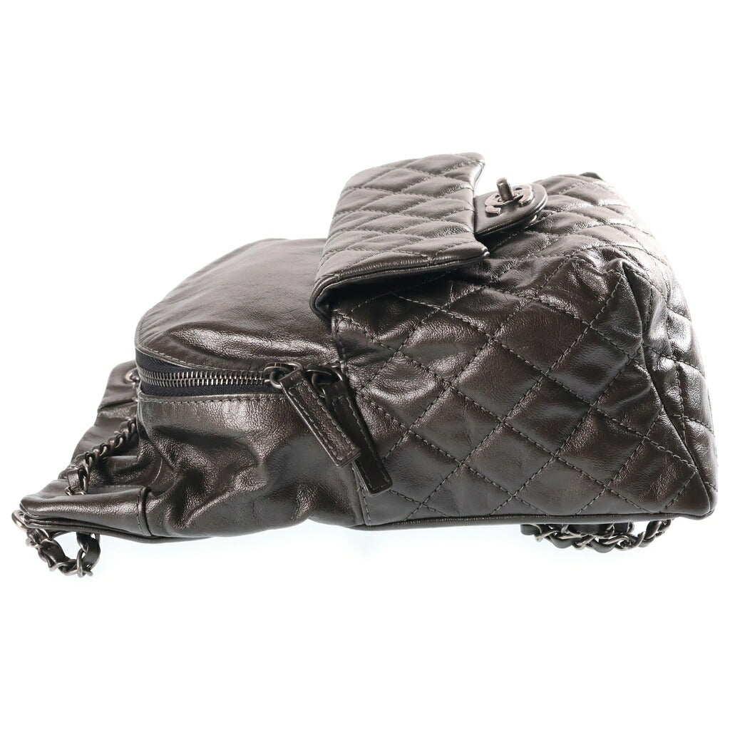CHANEL(シャネル) マトラッセ リュックサック バックパック ブラック シルバー金具 21番台 A90714