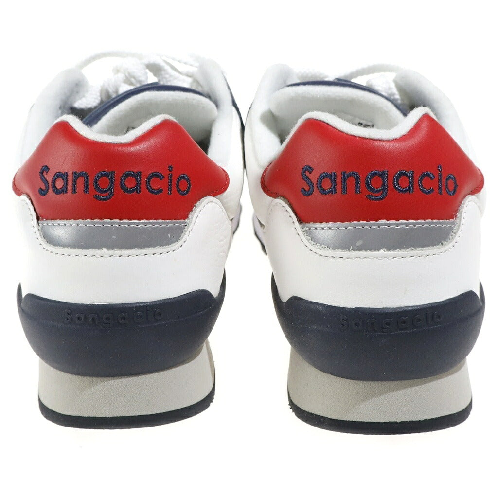 Sangacio(サンガッチョ) にゅ〜ず 10年記念モデル ロゴ スニーカー ローカット トリコロール ホワイト