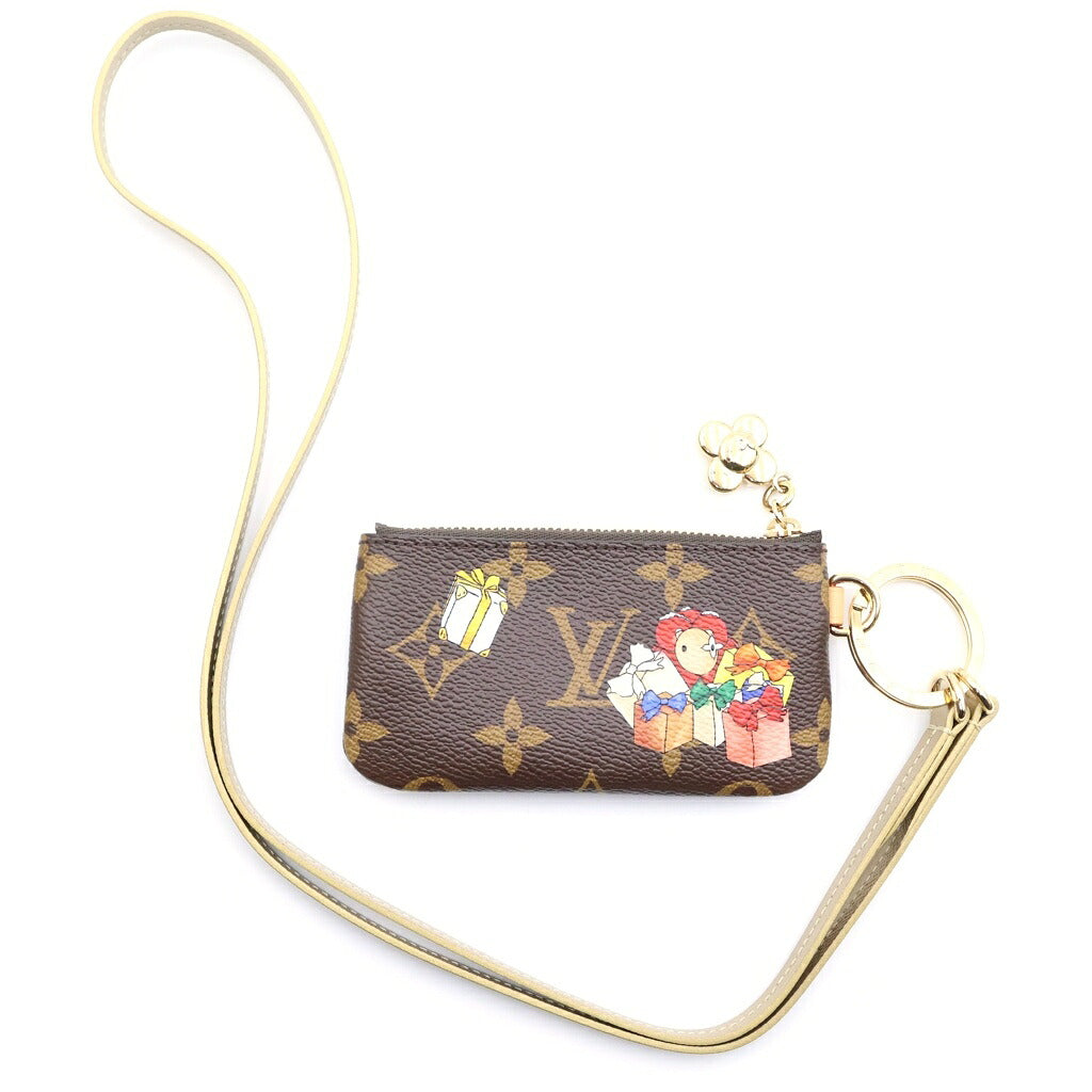 LOUIS VUITTON(ルイヴィトン) モノグラム ヴィヴィエンヌ ウィンターホリデー バッグチャーム ポーチ 小物入れ ブラウン PVCレザー GI0442 ゴールド金具